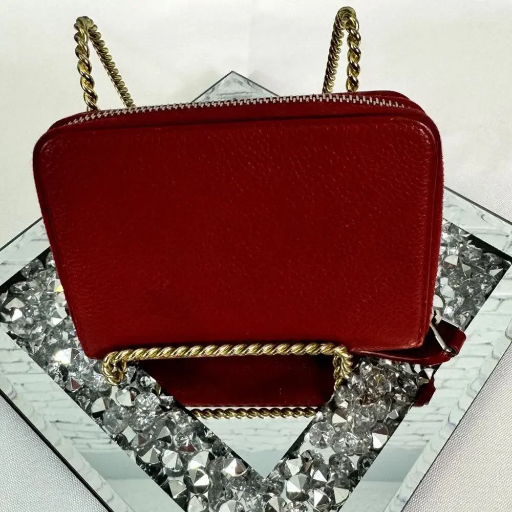 SAINT LAURENT Zip Wallet Red - Picture 10 of 16